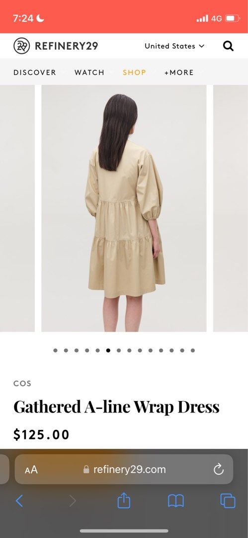 COS Gathered A Line Wrap Dress Women s Fashion Dresses Sets