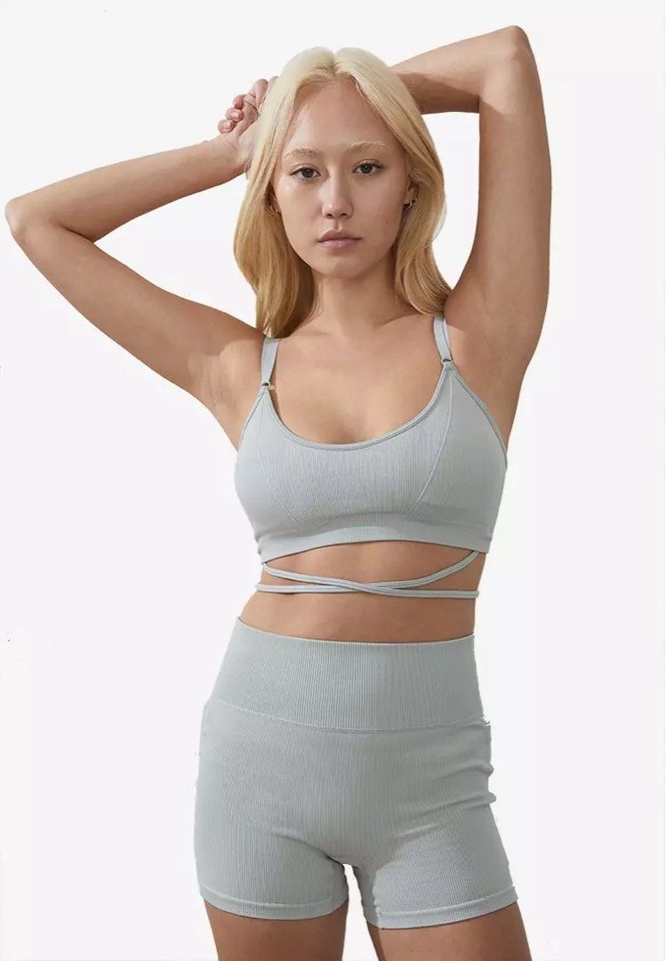 Cotton On Body Seamless Tie Up Sports Bra Top, Women's Fashion, Activewear  on Carousell