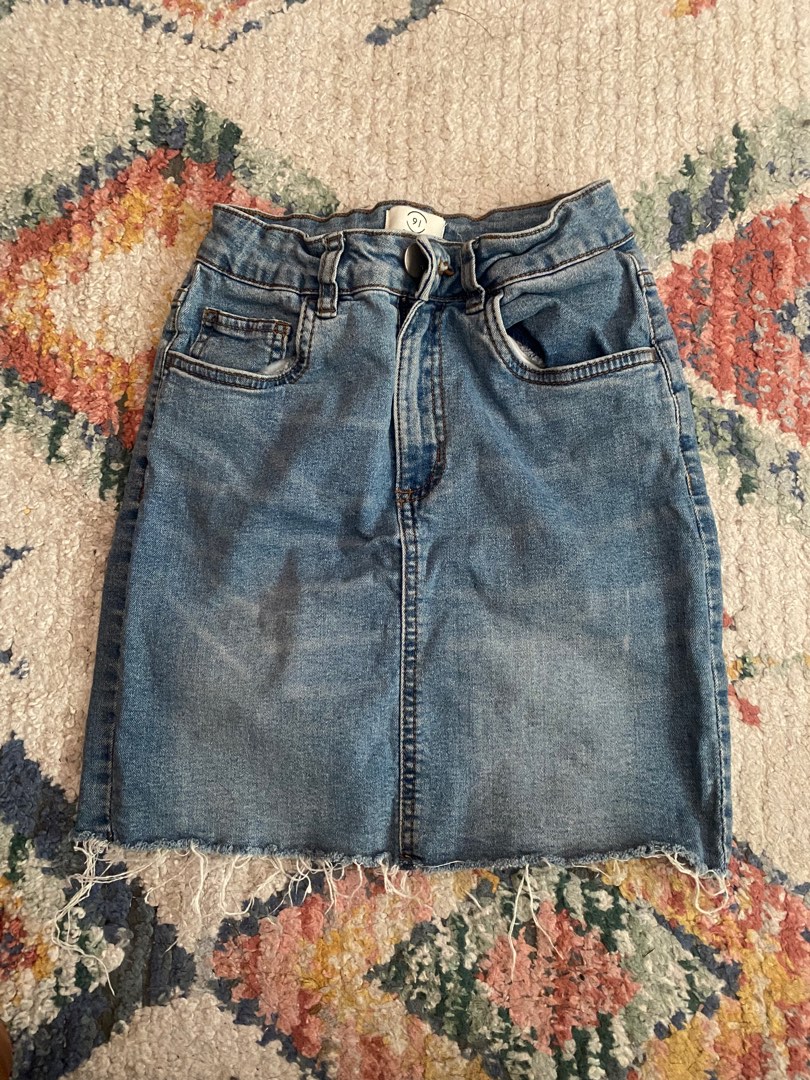 Cotton sales ripped skirt