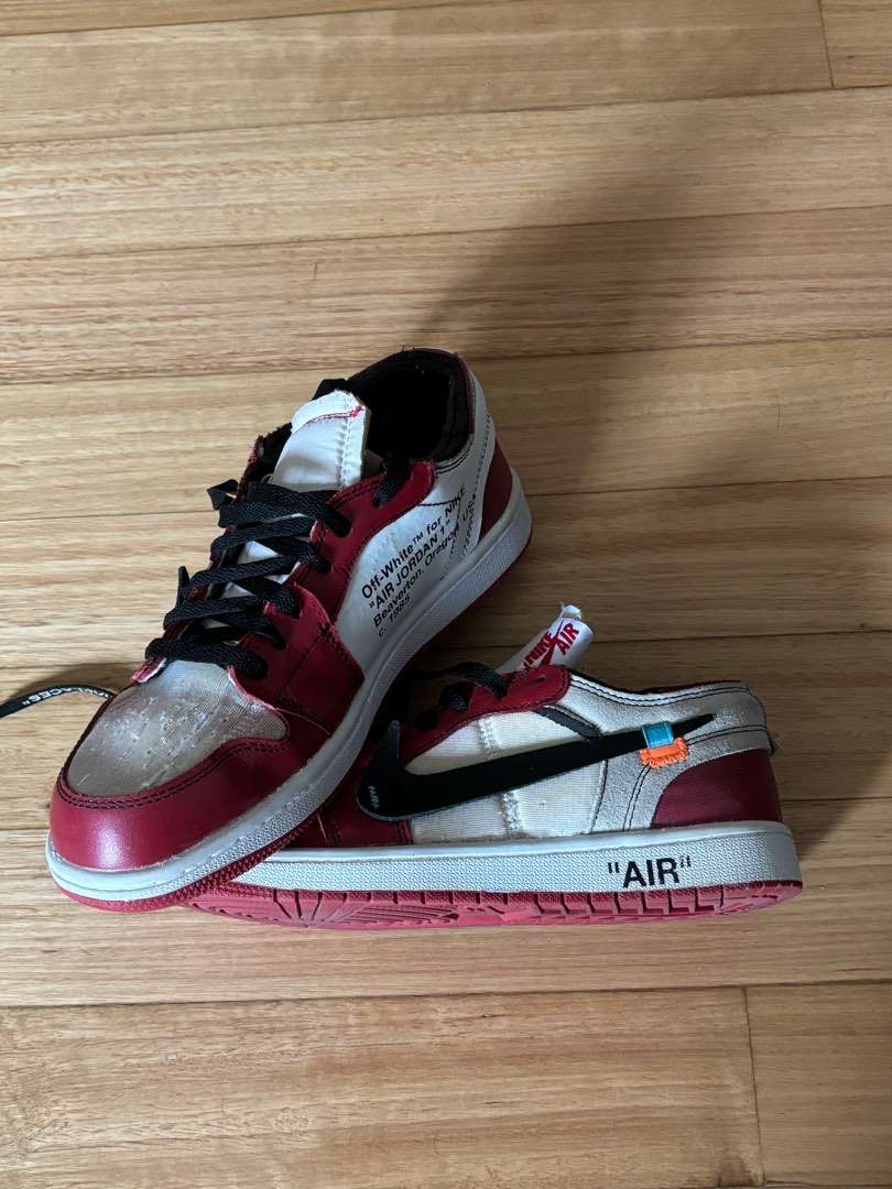 Custom Nike Air Jordan 1 Lows x Off White Men s Fashion Footwear