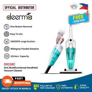 Deerma DX118C Handheld Vacuum Cleaner Portable Dust Collector 16000Pa Super Suction VMI Direct