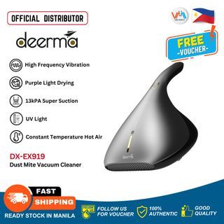 Deerma EX919 Dust Mite Vacuum Cleaner Remover With UV Light And HEPA Filter For Sofa and Bed or Crib VMI Direct