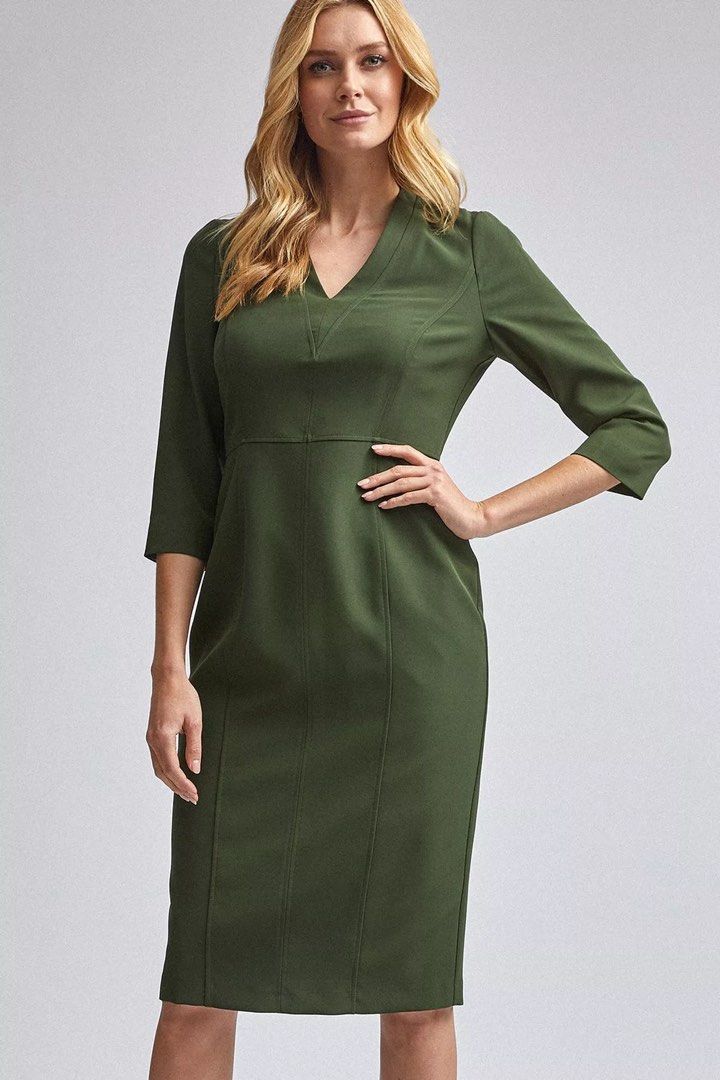 Dorothy Perkins Olive Pencil Midi Dress Women s Fashion Dresses