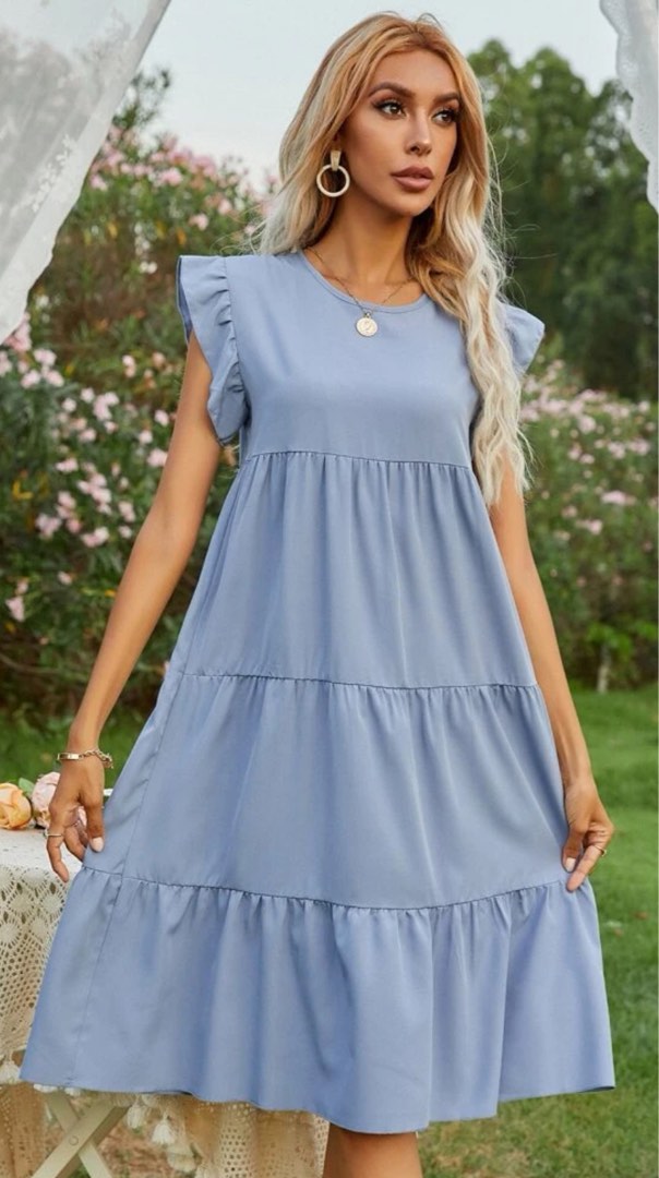 Dusty blue clearance baby dress