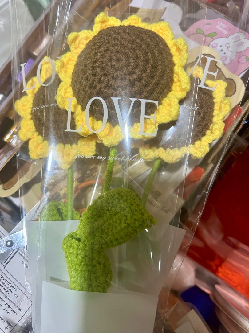 Flower crochet (gift ideas) (all occasions) (Category: Flowers & Bouquets) located in Manila. Submitted by cozzyessentialshopph (Listing ID 1281936019, Image 3). Description: Starts at P169 Sunflower per pc Bouquet P279 per bouquet Available here at CO-zzyessential Shop PH (online) 📍 Loc: Ipil Bambang Manila 📍 MOP: GCash, PayMaya, BDO, PNB, BPI 📍 MOD: all SF and booking courier service are c/o by the buyer Option: pick up at the location menti