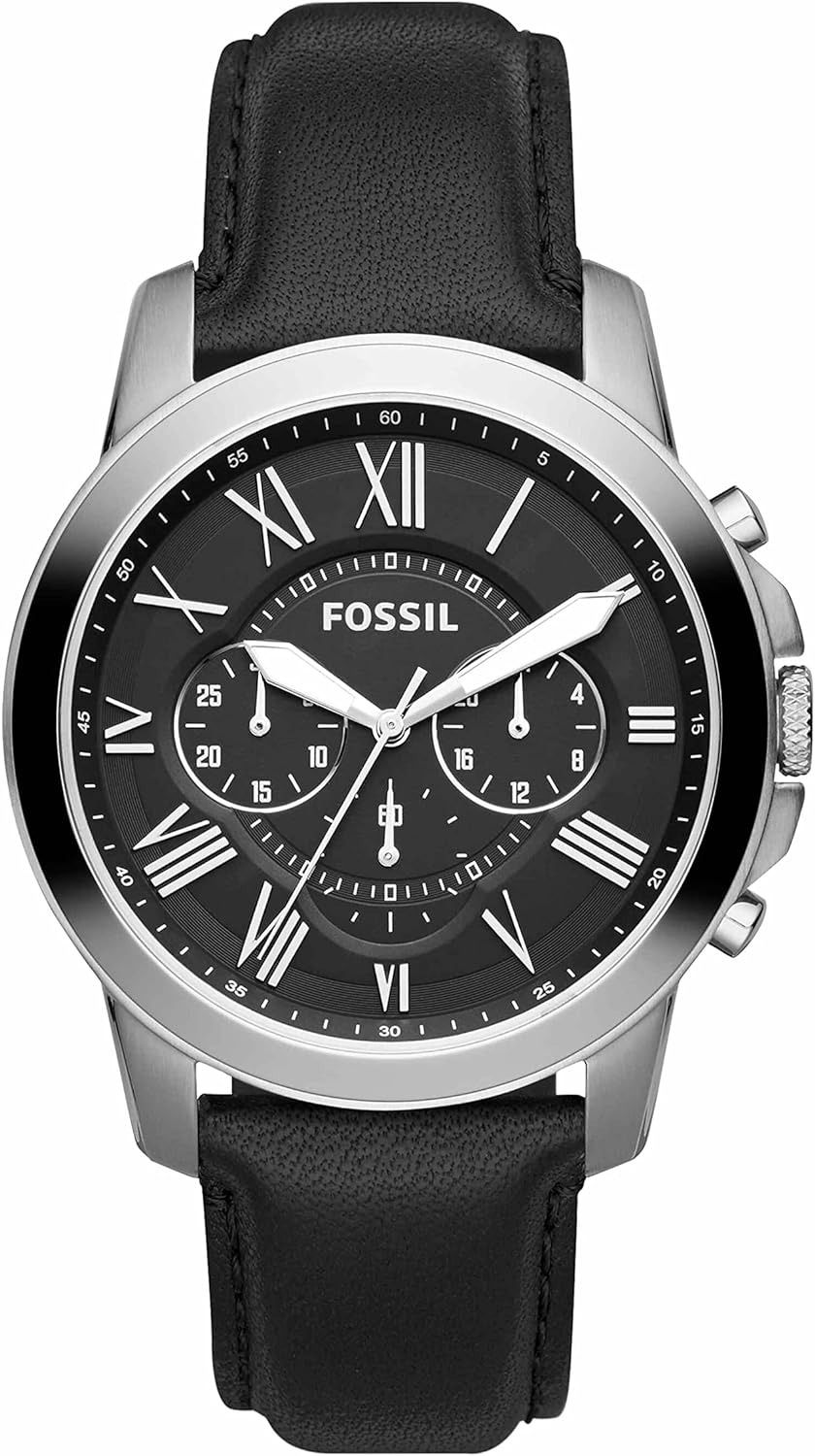 Fossil Grant Men s Watch with Chronograph Display and Genuine Leather or Stainless Steel Band Luxury Watches on Carousell