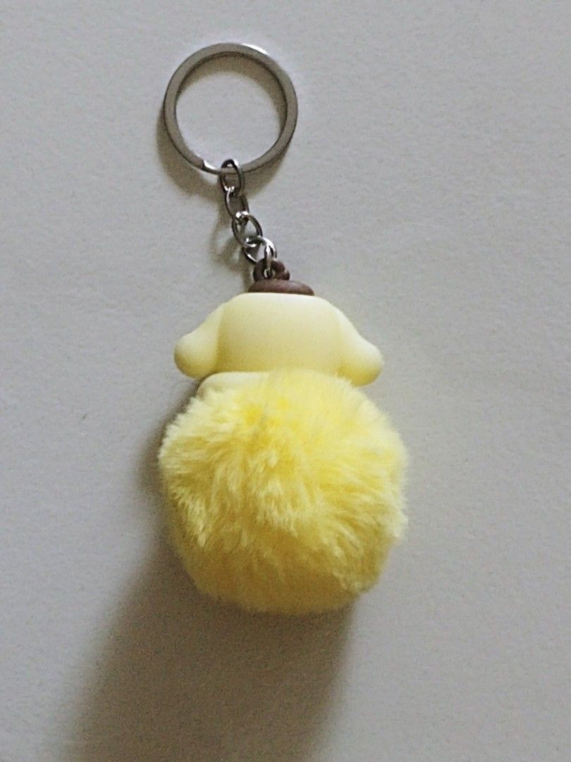 Furry ball keychain cheap