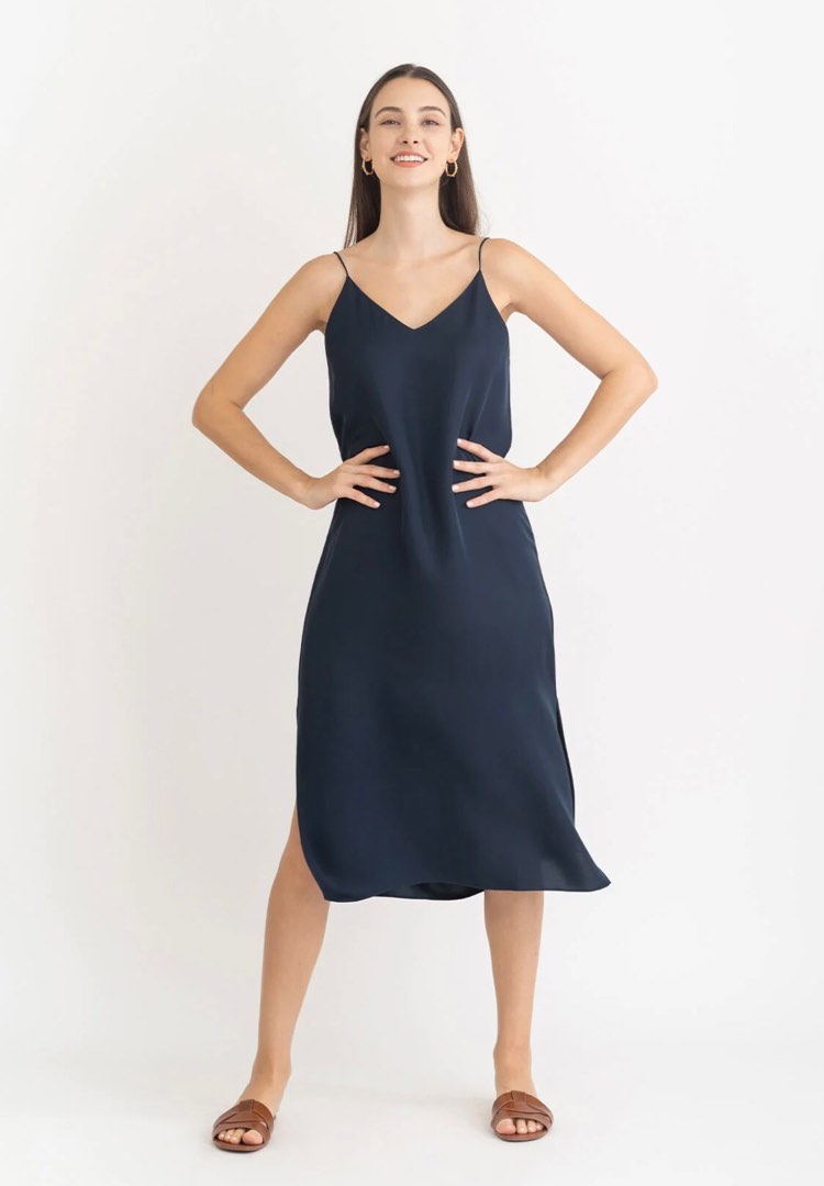 Grana silk slip best sale dress