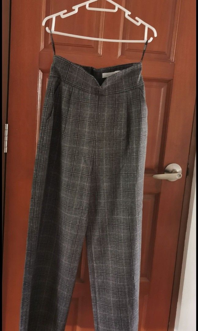 Grey black Checkered Pants