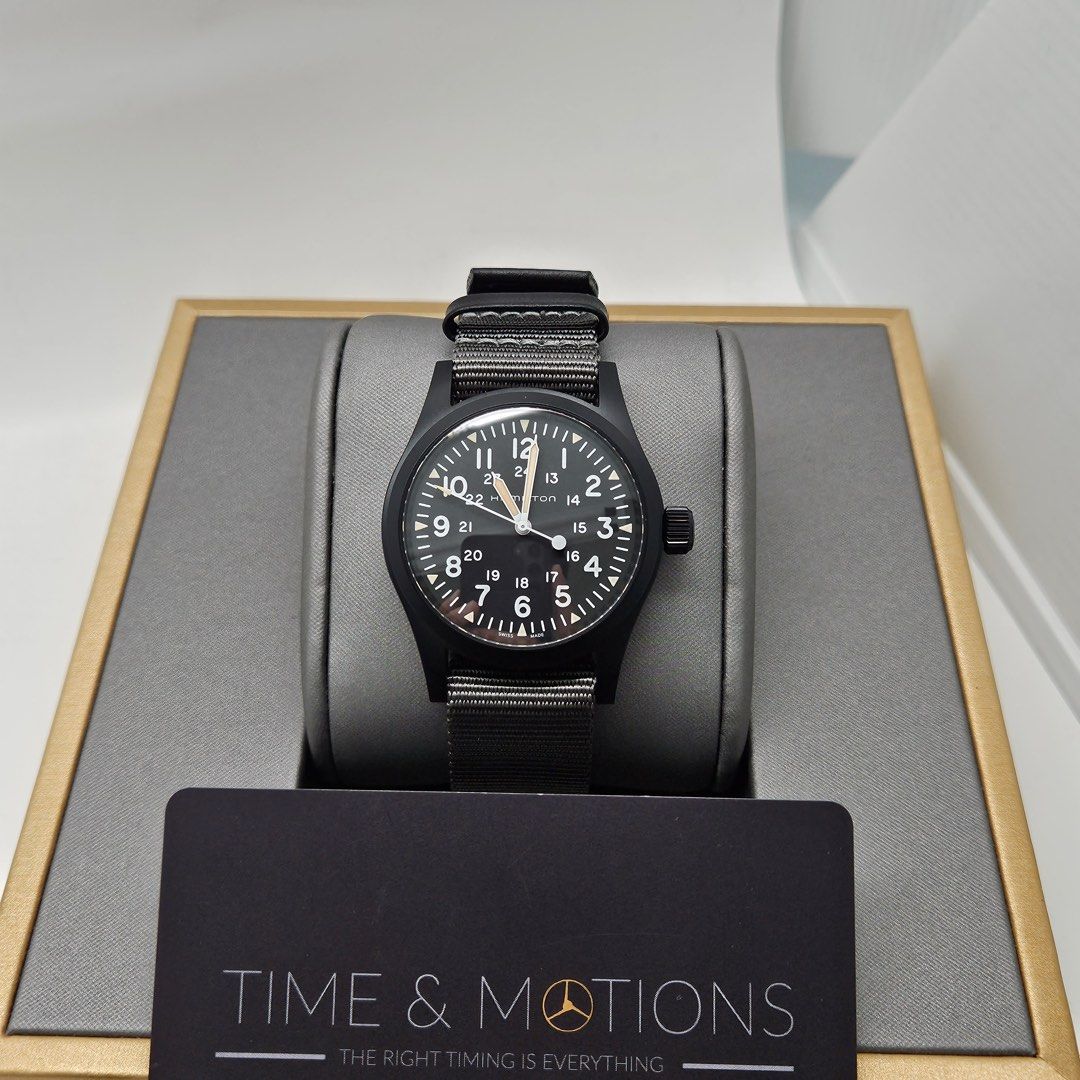 Hamilton khaki field mechanical black pvd hot sale