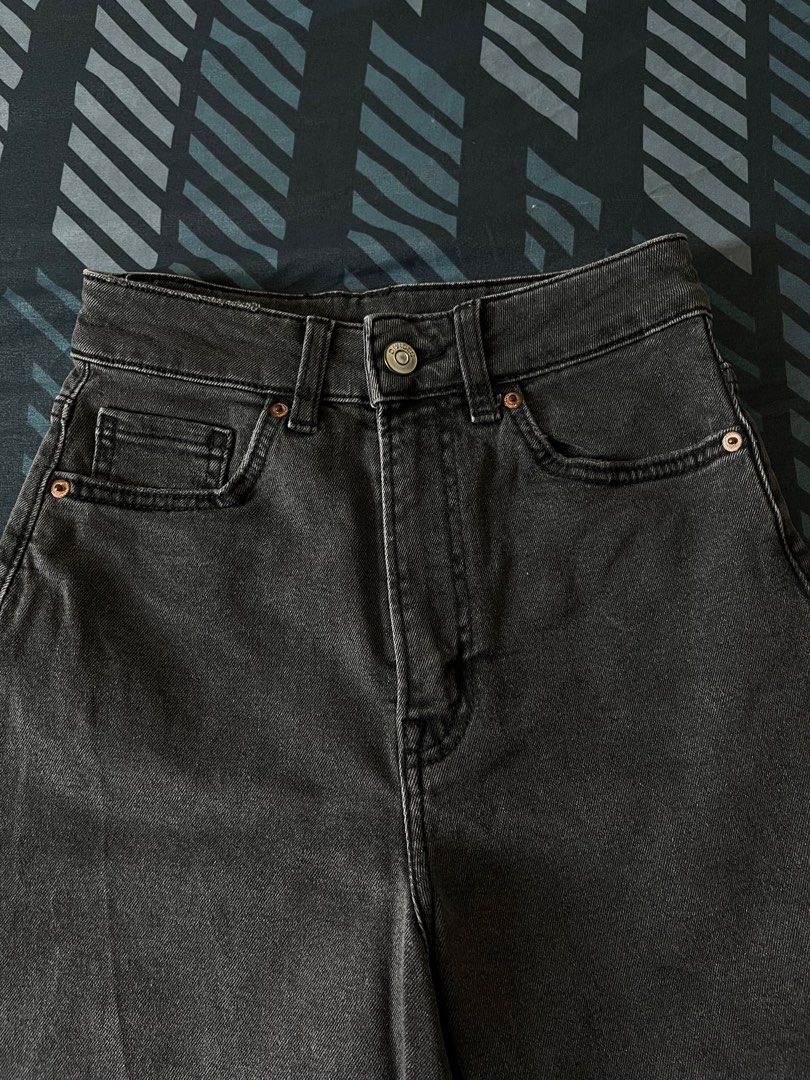 Black mom jeans online h&m