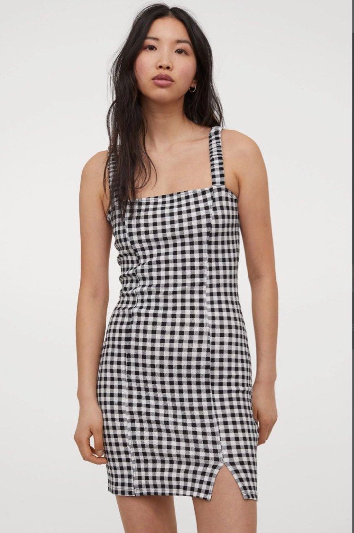Checkered shop dress h&m
