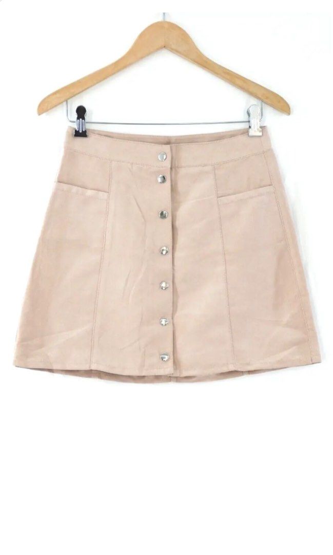 H&m faux hot sale suede skirt