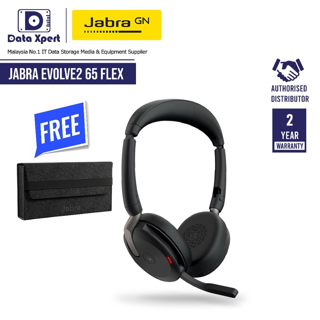 Jabra Evolve2 65 Flex Portable Professional Wireless Headset