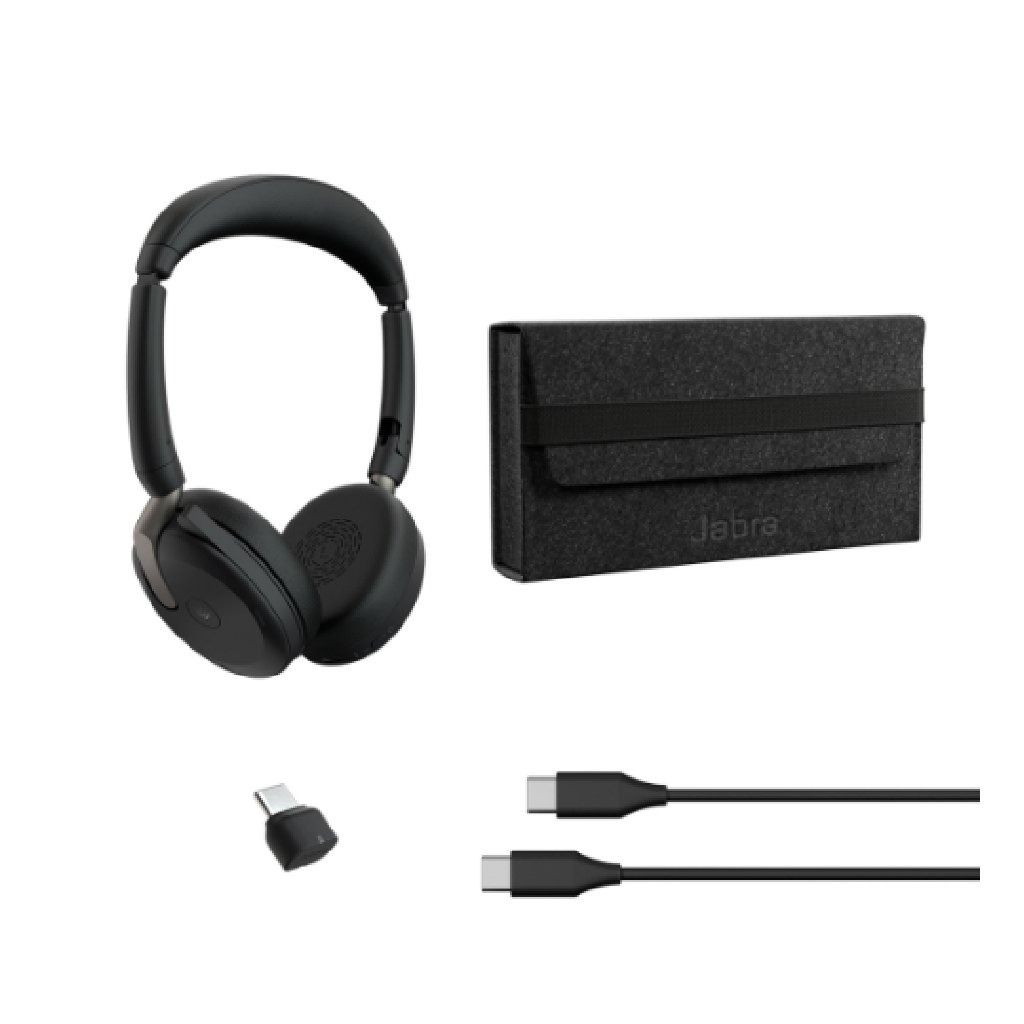 Jabra Working, Headset Active Hybrid Wireless on Headsets ANC Noise Cancellation Evolve2 65 Professional Headphone Carousell & Portable Headphones Flex Audio,