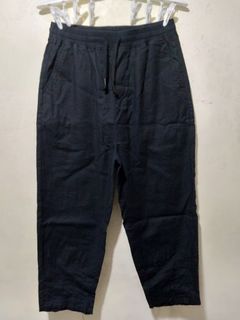 Japanese style black linen pants