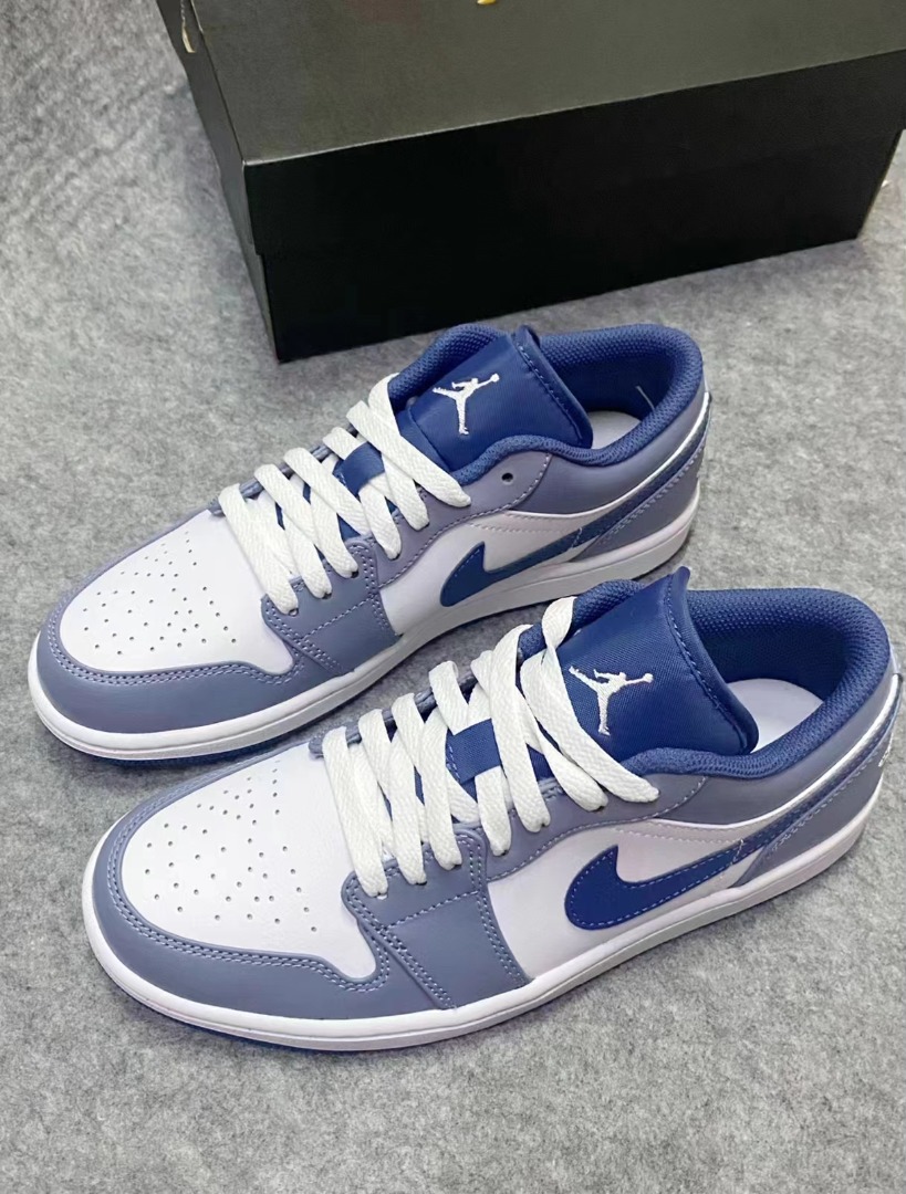 Air jordan 1 best sale navy blue and grey