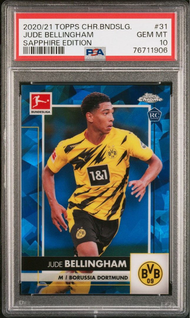 PSA 10 Jude Bellingham 202021 Topps Chrome Sapphire Edition, Hobbies