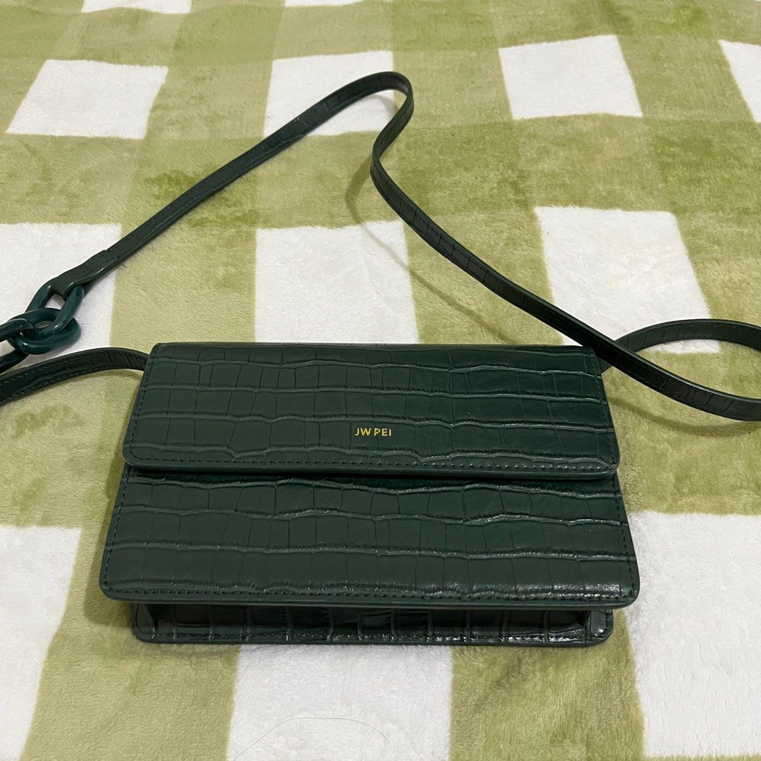 JW Pei Julia Acrylic Chain Crossbody Bag Green