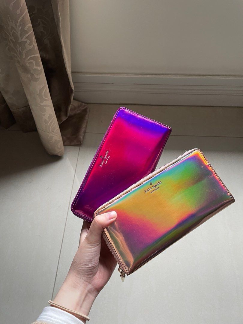 Kate spade shop holographic wallet