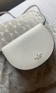 Kate Spade Luna Crescent Bag Crossbody Parchment Leather