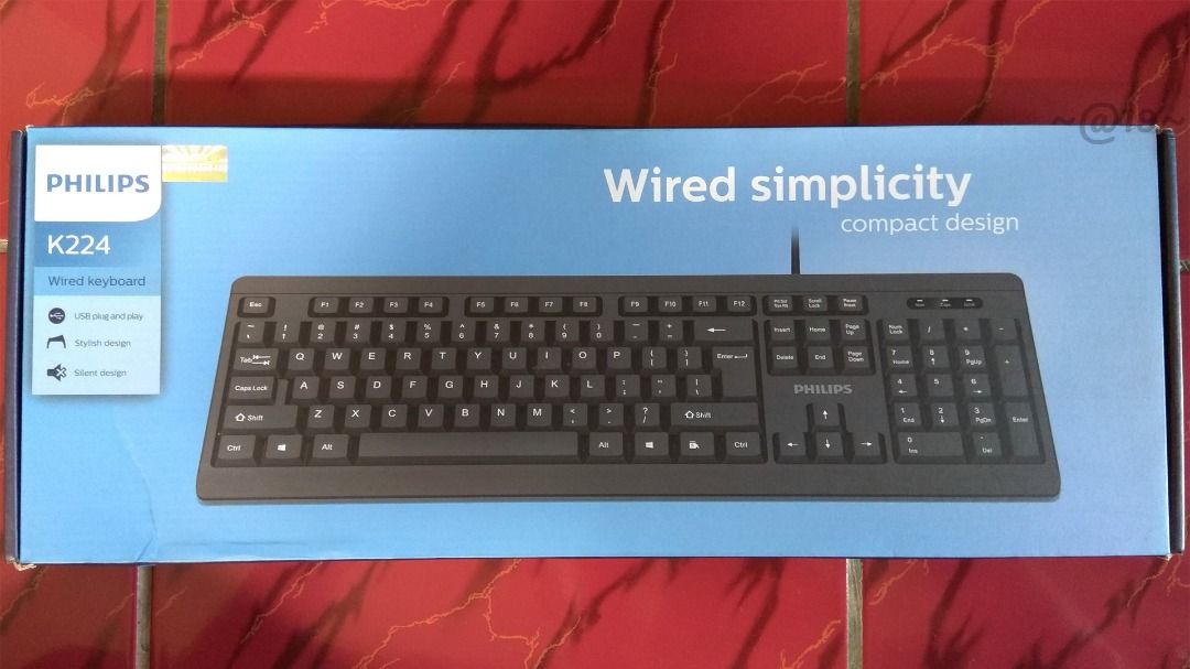 Keyboard Philips K224 - Wired USB, Elektronik, Komputer, Desktop di ...