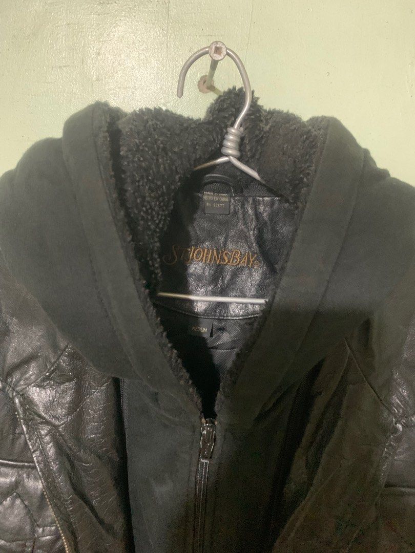 Authentic st john's bay shop leather jacket