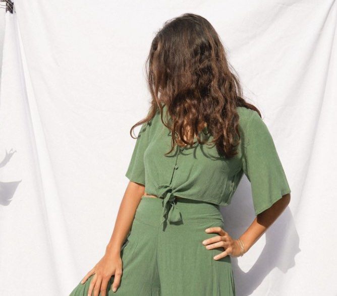 Linen Crop Top Tala the Label (Category: Blouses) located in San Juan City. Submitted by tabithajam (Listing ID 1281825134, Image 2). Description: Free Size Resort wear Crop top, but I also use it as a wrap top (see photos) Great quality, beautiful color .