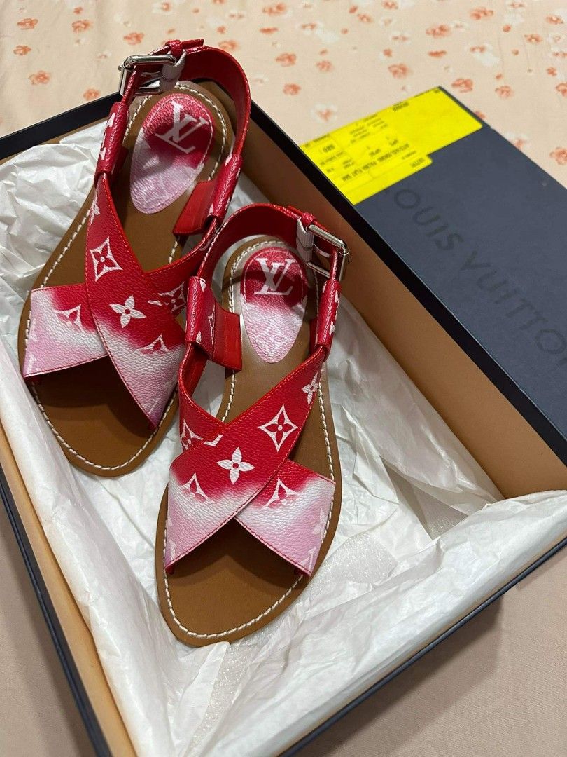 LOUIS VUITTON Monogram Escale Palma Flat Sandals Women s Fashion
