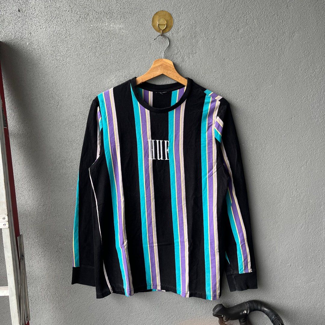 Huf striped shirt long sleeve outlet