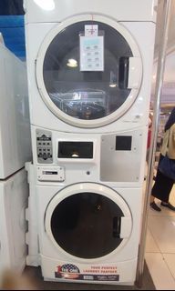 MAYTAG STACKED FRONT LOAD WASHER AND GAS DRYER