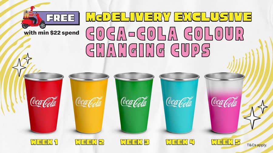 McDonald Colour Changing Cup Coca Cola (Blue) Week 4, Furniture