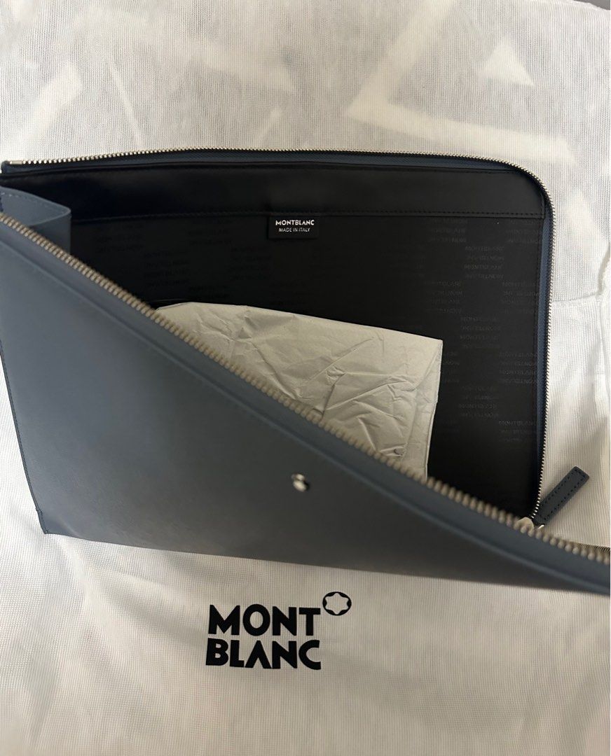 Montblanc Clutch Bag for Men (Authentic) (Category: Bags & Wallets) located in Singapore. Submitted by jimm2 (Listing ID 1281971175, Image 1). Description: as a gift, never used. i used to use other bag. so sell it with dust bag. 100% Authentic. A4 paper size..