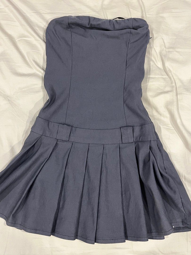 motel rocks grey dress Grey Strapless Bodycon Mini Dress main image 0