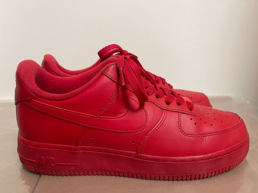 Red nike air force 1 womens on sale