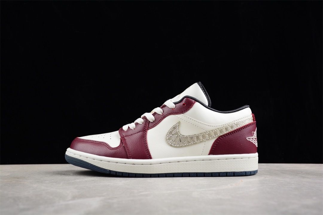 NIKE Air Jordan 1 Low Year of the Dragon White Red shoes Euro 35