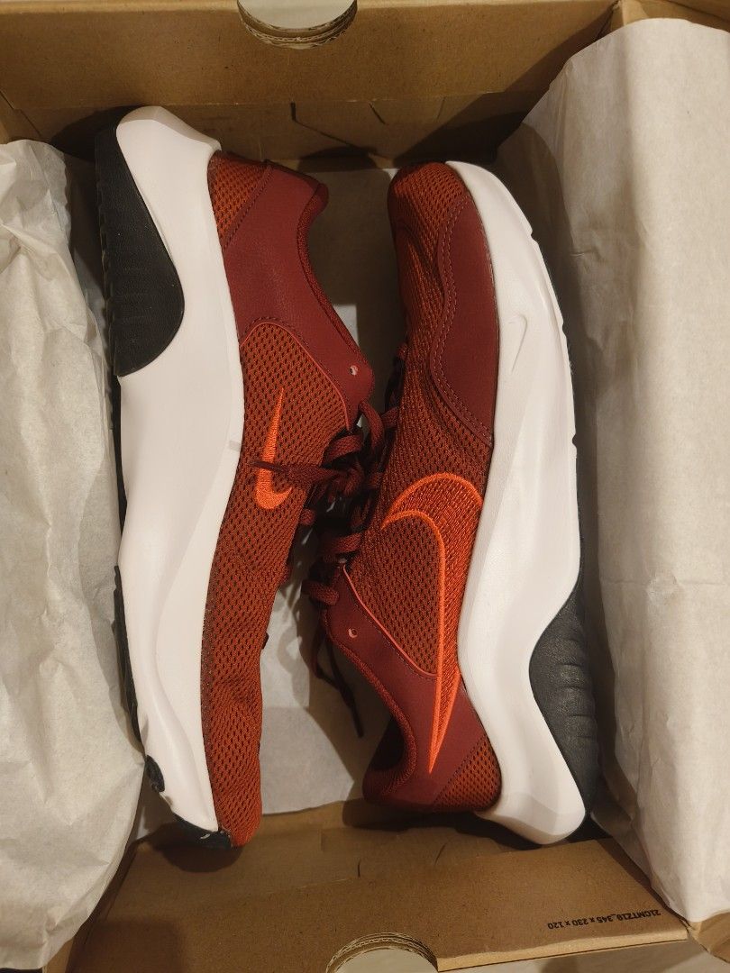 Nike Legend Essential 3 (Category: Sneakers) located in Manila. Submitted by rexign_ (Listing ID 1281867615, Image 1). Description: 100% Original - brand new - color: Red/Black/Cave Purple/Bright Crimson - please see sticker on box (last picture) for the accurate size - from PHP 2,995 original price - comes with the box.