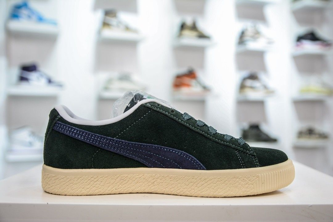 Puma clyde deals green suede
