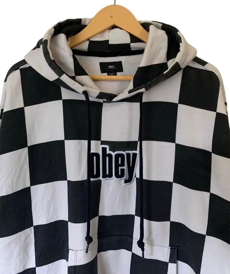 Obey checkered sale hoodie