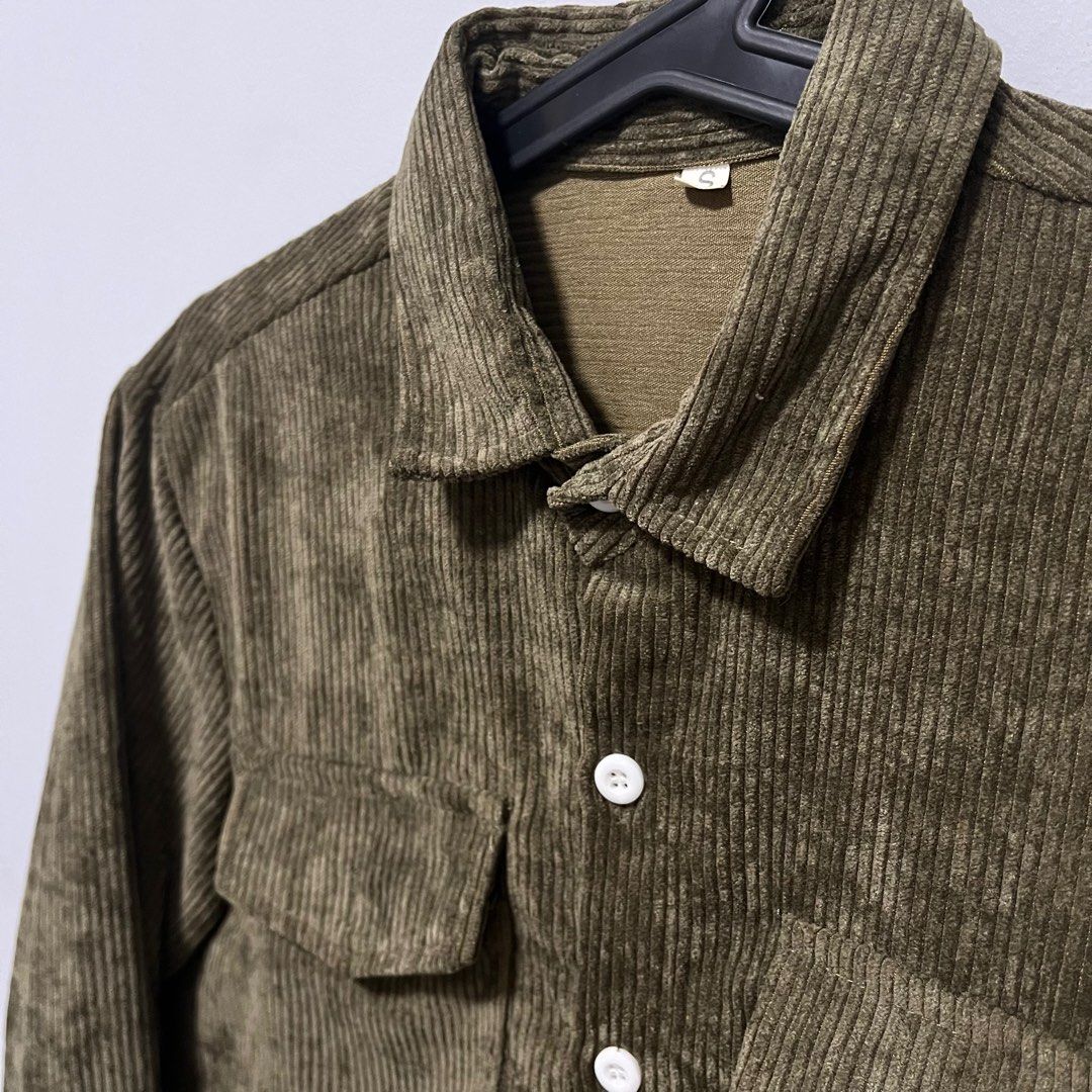 Mens corduroy shirt jacket on sale