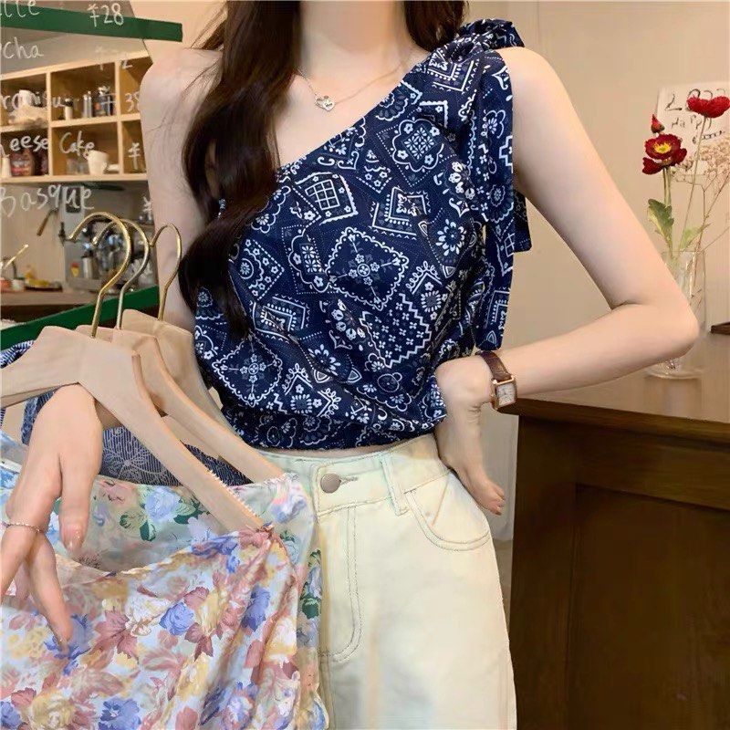 Self tie deals shoulder top