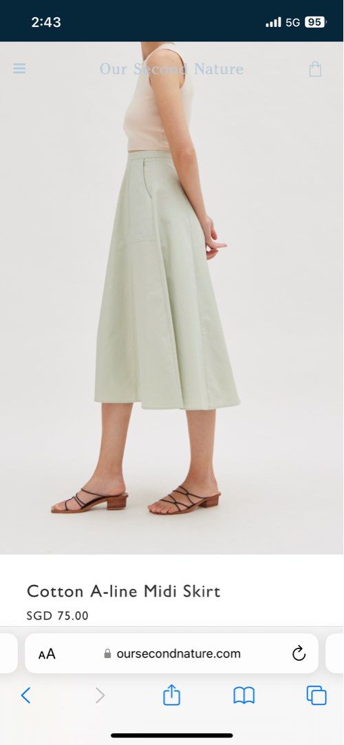 A line hotsell midi skirt xl