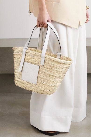 Loewe white sales basket bag