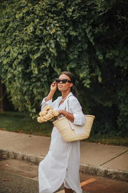 Pasabuy Loewe Large Leather Trimmed Raffia Basket Tote in White