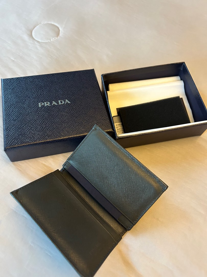 Prada card wallet mens 2025
