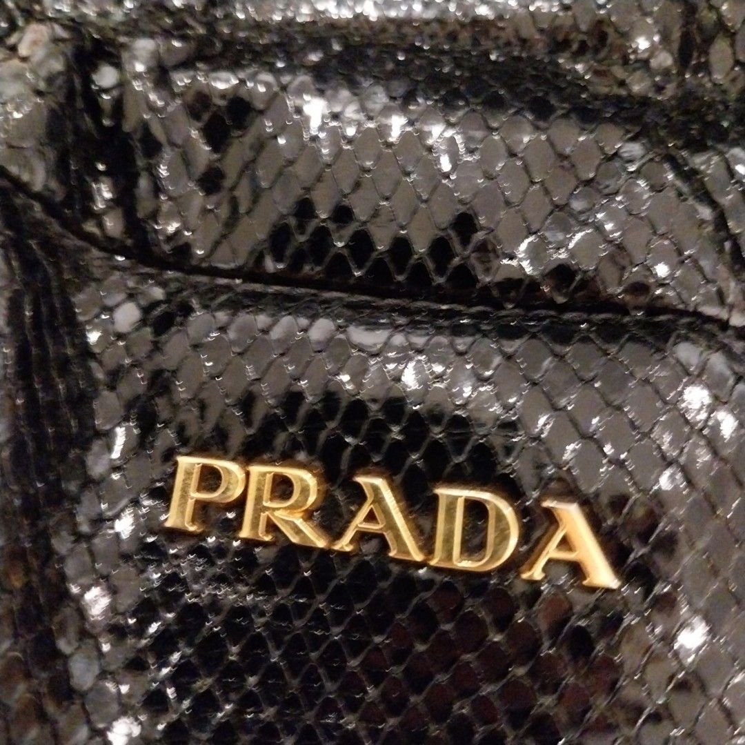 Prada black snakeskin best sale bag