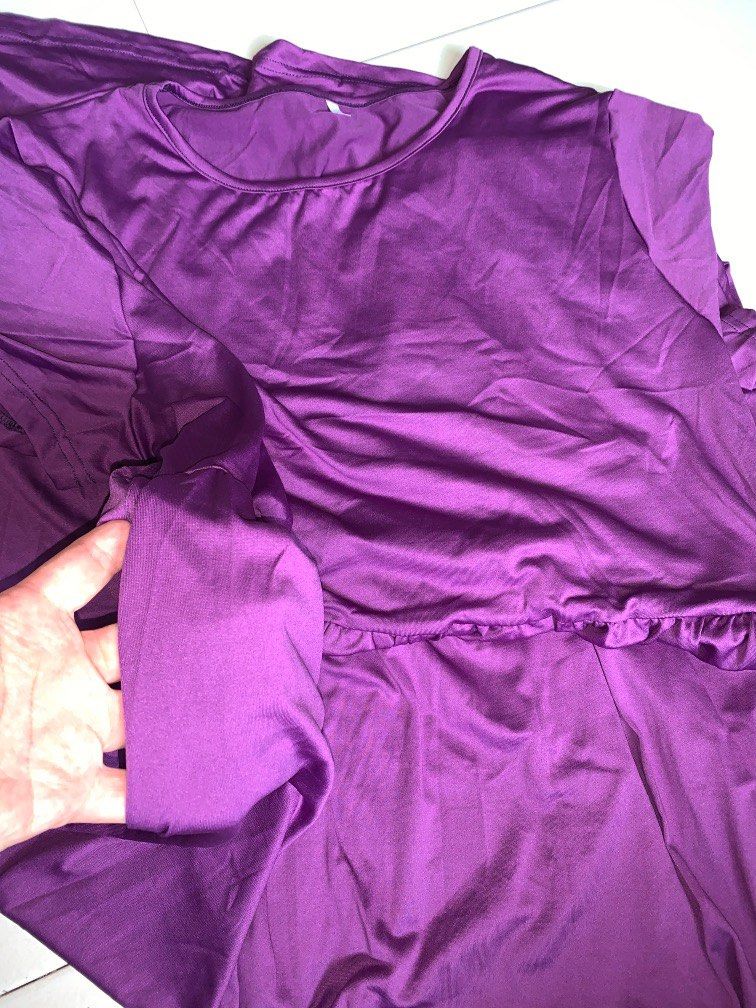 Purple Dress with 2 pockets plus size Women s Fashion Maternity