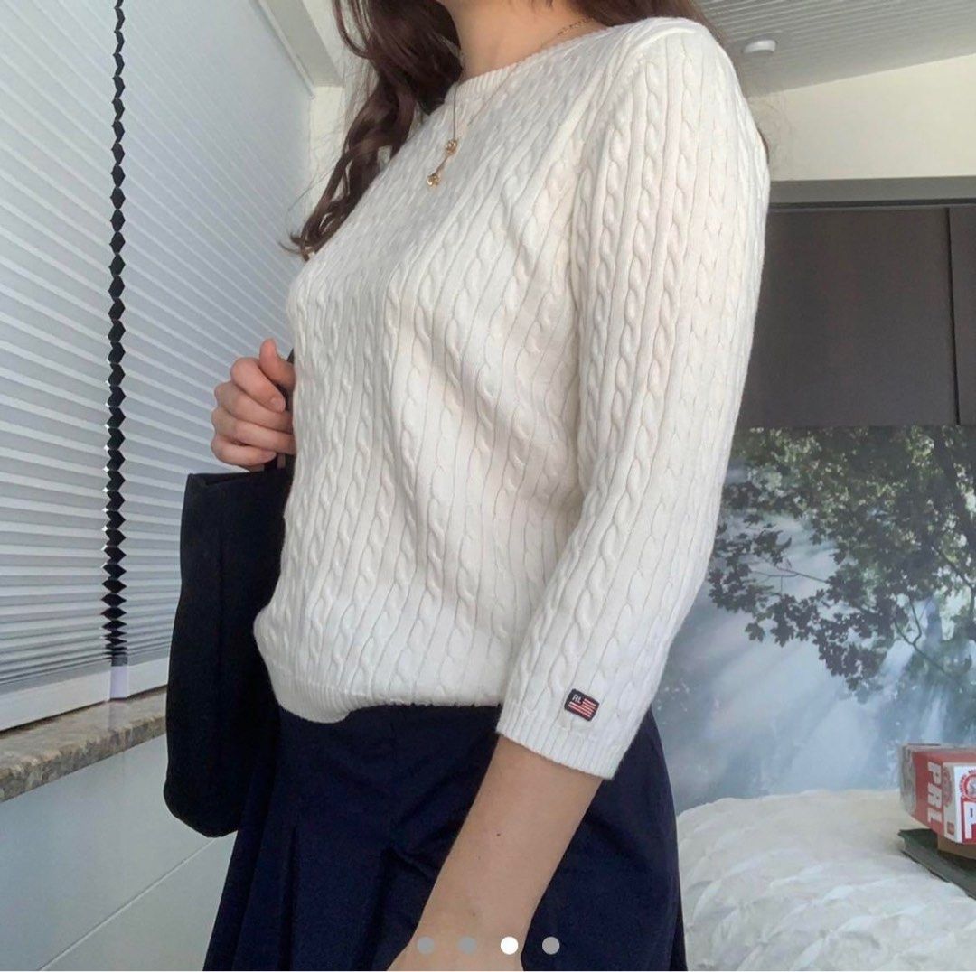 Ralph Lauren cable knit sweater long sleeve jacket Women s