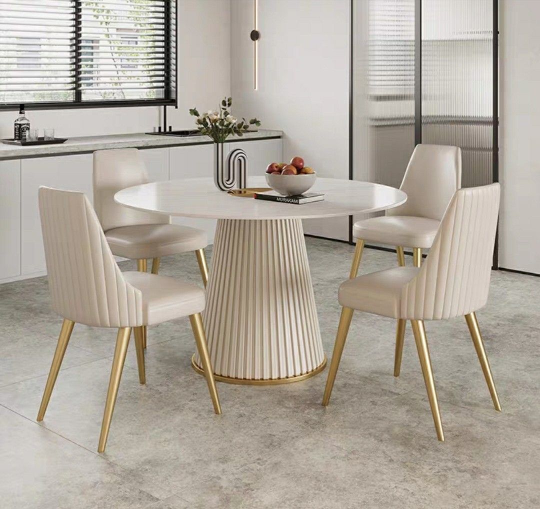 READY STOCK WAREHOUSE CLEARANCE SALES Modern Round Marble Dining Table