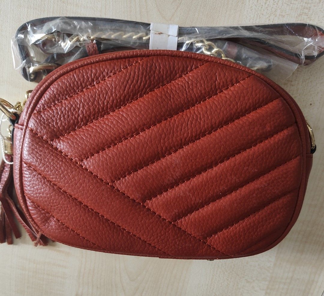 Real leather purse top